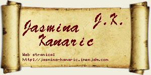 Jasmina Kanarić vizit kartica